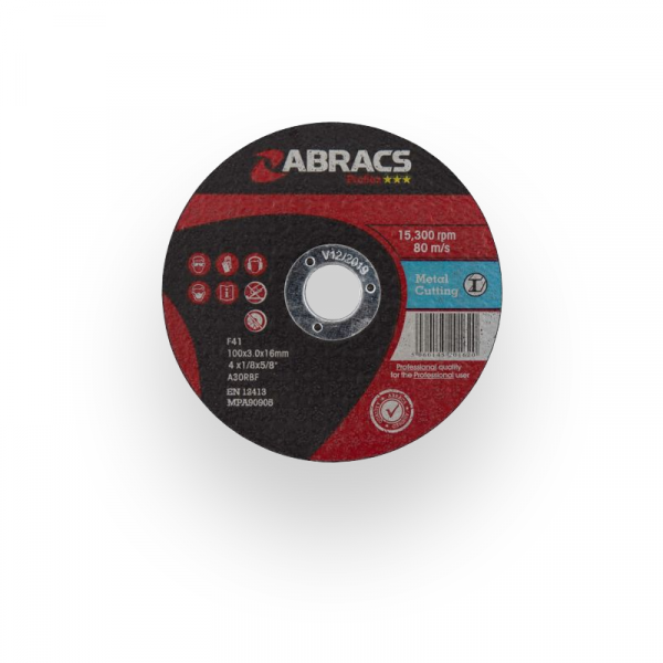 100mm x 3mm x 16mm Flat Metal Cutting Disc
