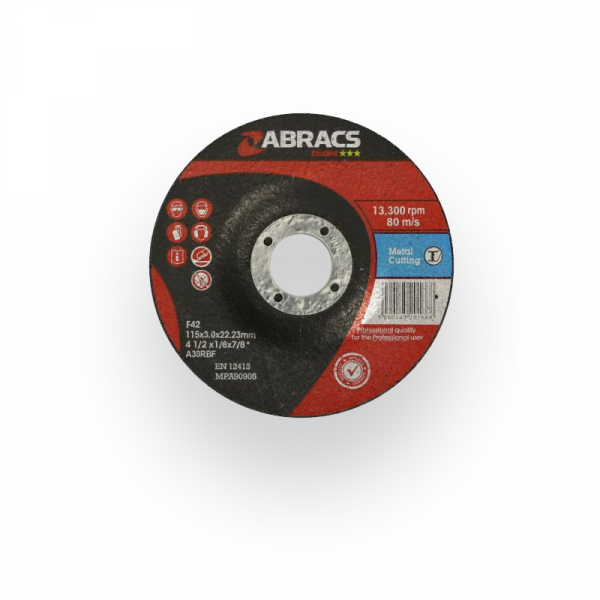 115mm x 3mm x 22mm Flat Metal Cutting Disc