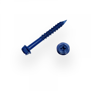 1/4″ Hex Head (5/16-8mm AF) Masonry Screws Blue 5mm pilot drill